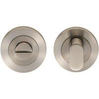Loops Round Thumbturn Lock & Release Concealed Fix Rose Satin Stainless Steel in Metallics