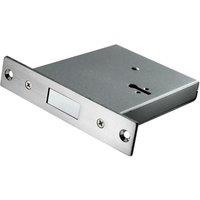 Loops 1 Lever Mortice Deadlock Architectural Door Lock 106mm Depth Satin Steel in Metallics