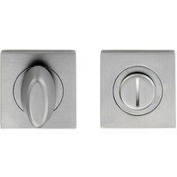 Loops Bathroom Thumbturn Lock & Release Handle Square Rose Satin Chrome
