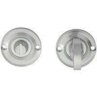 Loops Small Bathroom Thumbturn Lock & Release Handle 67mm Spindle Satin Chrome