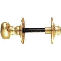 Loops Oval Thumbturn Lock With Coin Release Handle On 36mm Rose Polished Brass in Metallics