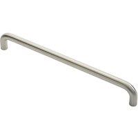 Loops Round D Bar Pull Handle 22mm Dia 450mm Fixing Centres Satin Stainless Steel in Metallics