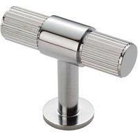 Loops Lined Cupboard T Shape Pull Handle - 50 x 13mm - Polished Chrome Cabinet Handle