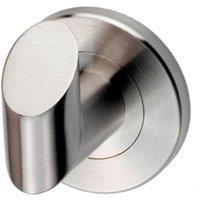 Loops Single Bathroom Robe Hook on Concealed Fix Rose 44.5mm Proj Stainless Steel in Metallics