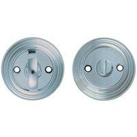 Loops Bathroom Thumbturn & Release Handle Reeded Design 55mm Dia Polished Chrome
