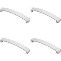 Loops 4x Flat Curved Bow Pull Handle 172 x 25mm 160mm Fixing Centres Polished Chrome