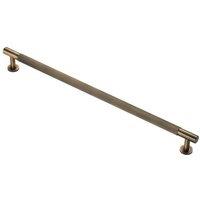 Loops Lined Bar Door Pull Handle - 370mm x 13mm - 320mm Centres - Antique Brass in Metallics