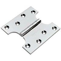 Loops PAIR 102 x 102 x 4mm Parliament Door Hinge 180 Degree Opening Chrome