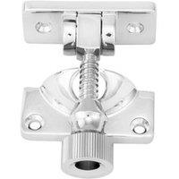 Loops Brighton Pattern Sprung Sash Fastener 60 x 25mm Fixing Plate Satin Chrome