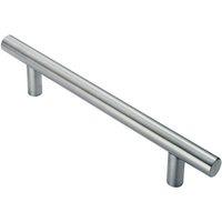 Loops 25mm Straight T Bar Pull Handle 300mm Fixing Centres Satin Stainless Steel in Metallics