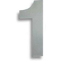 Loops 178mm Front Door Numerals '1' 140mm Fixing Centres Satin Stainless Steel in Metallics