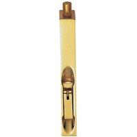 Loops Lever Action Flush Door Bolt with Flat Keep Plate 152 x 20mm Polished Brass in Metallics