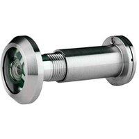 Loops External Door Peephole Crystal Lens 180 Degree Viewing Angle Satin Steel in Metallics