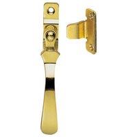Loops Victorian Wedge Pattern Casement Window Fastener 57 x 13mm Polished Brass in Metallics