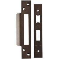 Loops Square Forend Strike & Fixing Pack Suitable for Sashlocks Matt Bronze