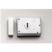 Loops Traditional Contract Rim Deadlock 102 x 76mm Satin Chrome Door Latch