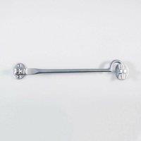 Loops Heavy Duty Cabin Hook & Eye Satin Chrome 254mm Arm Cabinet Hatch Lock