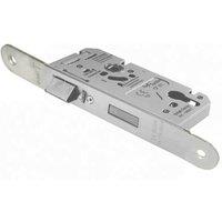 Loops DIN Euro Profile Escape Lock Radius Forend 60mm Backset Satin Steel in Metallics