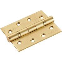 Loops PAIR 102 x 76 x 3mm 13 Ball Bearing Hinge Satin Brass Interior Door in Metallics