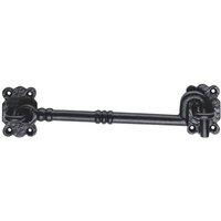 Loops Ornate Cabin Hook & Eye Black Antique Hammered 305mm Arm Cabinet Lock