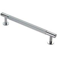 Loops Lined Bar Door Pull Handle - 190mm x 13mm - 160mm Centres - Polished Chrome