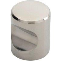 Loops Cylindrical Cupboard Door Knob 25mm Diameter Polished Stainless Steel Handle in Metallics