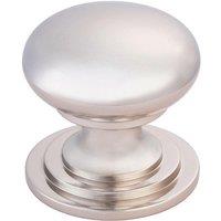 Loops Victorian Round Cupboard Door Knob 38mm Dia Polished Nickel Cabinet Handle in Metallics