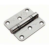 Loops PAIR 76 x 67 x 2.5mm Ball Bearing Hinge Bright Stainless Steel Interior Door in Metallics