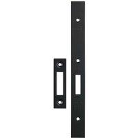 Loops Forend Strike & Fixing Pack Suitable for DIN Euro Deadlock Matt Black