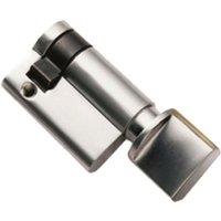 Loops 45mm Euro Single Thumbturn Twist Lock 5 Pin Satin Chrome Internal Door