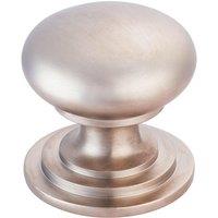 Loops Victorian Round Cupboard Door Knob 38mm Dia Satin Nickel Cabinet Handle in Metallics