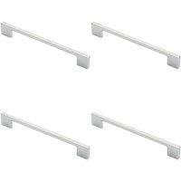 Loops 4x Slim D Shape Pull Handle 190 x 7mm 160mm Fixing Centres Polished Chrome