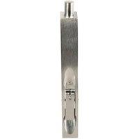Loops Lever Action Flush Door Bolt with Flat Keep Plate 152 x 20mm Satin Chrome