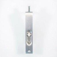 Loops Sunk Slide Flush Door Bolt with Flat Keep Plate 102 x 17mm Satin Nickel in Metallics