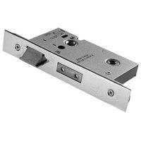 Loops Architectural Tubular Locking Bathroom Door Latch 64mm Stainless Steel in Metallics