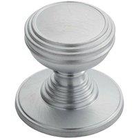 Loops Ringed Tiered Cupboard Door Knob 30mm Diameter Satin Chrome Cabinet Handle