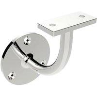 Loops Handrail Bannister Bracket Wall Support 62mm Projection Polished Steel in Metallics