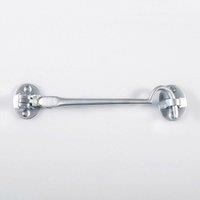 Loops Heavy Duty Cabin Hook & Eye Satin Chrome 152mm Arm Cabinet Hatch Lock