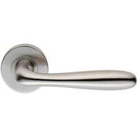 Loops PAIR Smooth Rounded Bar Handle on 8mm Round Rose Concealed Fix Satin Steel in Metallics