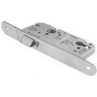 Loops Architectural DIN Euro Profile Nightlatch Radius Forend Satin Stainless Steel in Metallics