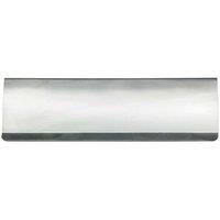 Loops Interior Letterbox Plate Tidy Cover Flap 300 x 95mm Satin Steel & Chrome in Metallics