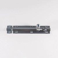 Loops Straight Barrel Surface Mounted Door Bolt Lock 151 x 32mm Satin Chrome