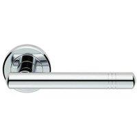 Loops PAIR Round T Bar Handle with Ringed Design Concealed Fix Polished Chrome