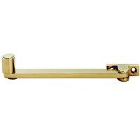 Loops Roller Arm Window Stay 138mm Arm Length Polished Brass Window Fitting in Metallics