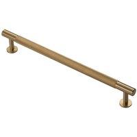 Loops Knurled Bar Door Pull Handle - 274mm x 13mm - 224mm Centres - Satin Brass in Metallics