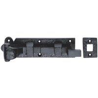Loops Cranked Barerel Surface Mounted Door Bolt Lock 115 x 31mm Black Antique