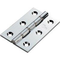 Loops PAIR 76 x 50 x 2.5mm Heavy Duty Butt Hinge Polished Chrome Internal