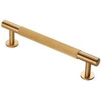 Loops Lined Bar Door Pull Handle - 190mm x 13mm - 160mm Centres - Satin Brass in Metallics