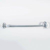 Loops Heavy Duty Cabin Hook & Eye Satin Chrome 305mm Arm Cabinet Hatch Lock
