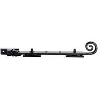 Loops Curly tail Casement Window Stay 305mm Length Black Antique Window Fitting